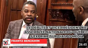 Frantz Benjamin s’exprime sur la place du Mois de l’histoire des Noirs au Québec